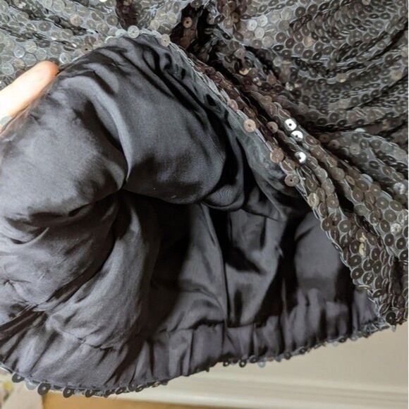 Vintage Vicky Tiel Couture Paris ruched sequin strapless bustier mini dress XS - Picture 9 of 11